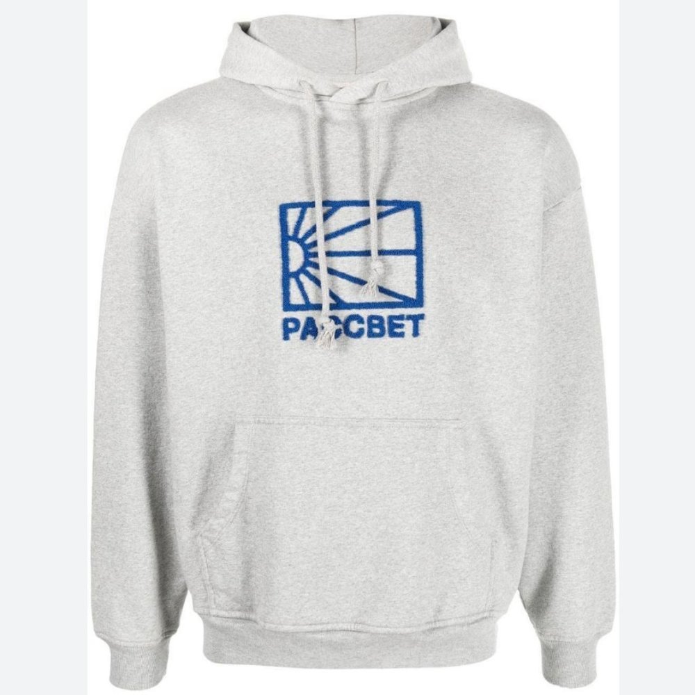 Rassvet (PACCBET) Flocked Logo Window Hoodie Grey Blue